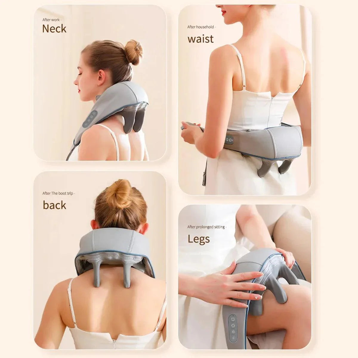 Massageador Shiatsu Movimento de Mãos - Alívio Imediato do Estresse